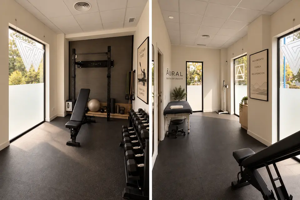 Sala de medicina del deporte de la clínica ĀURAL