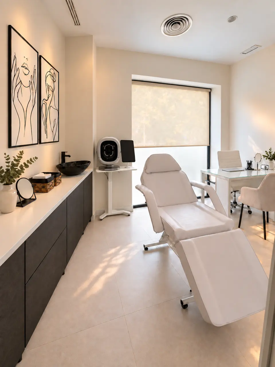 Sala de medicina estética de la clínica ĀURAL